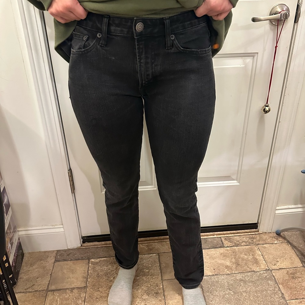 American Eagle black jeans; size 4, slim, extreme flex, denim